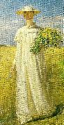 anna ancher vender hjem fra marken, Michael Ancher